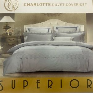 BNIB King/California King Duvet Cover 3 pc. Set. Grey